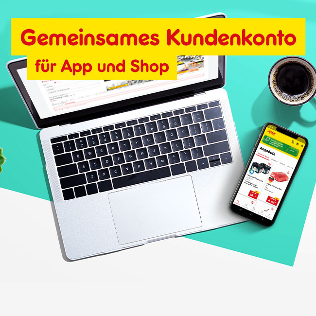 Gemeinsames Kundenkonto für Shop und App